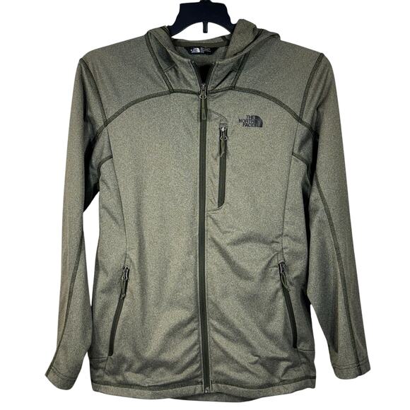 The North Face Mens Medium Jacket Full-Zip Hooded Pockets Long Sleeve Heathered - Picture 1 of 6